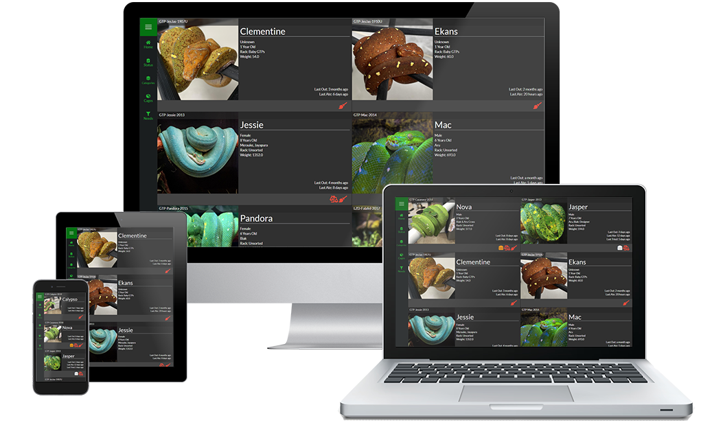 SnekLog shown across multiple devices