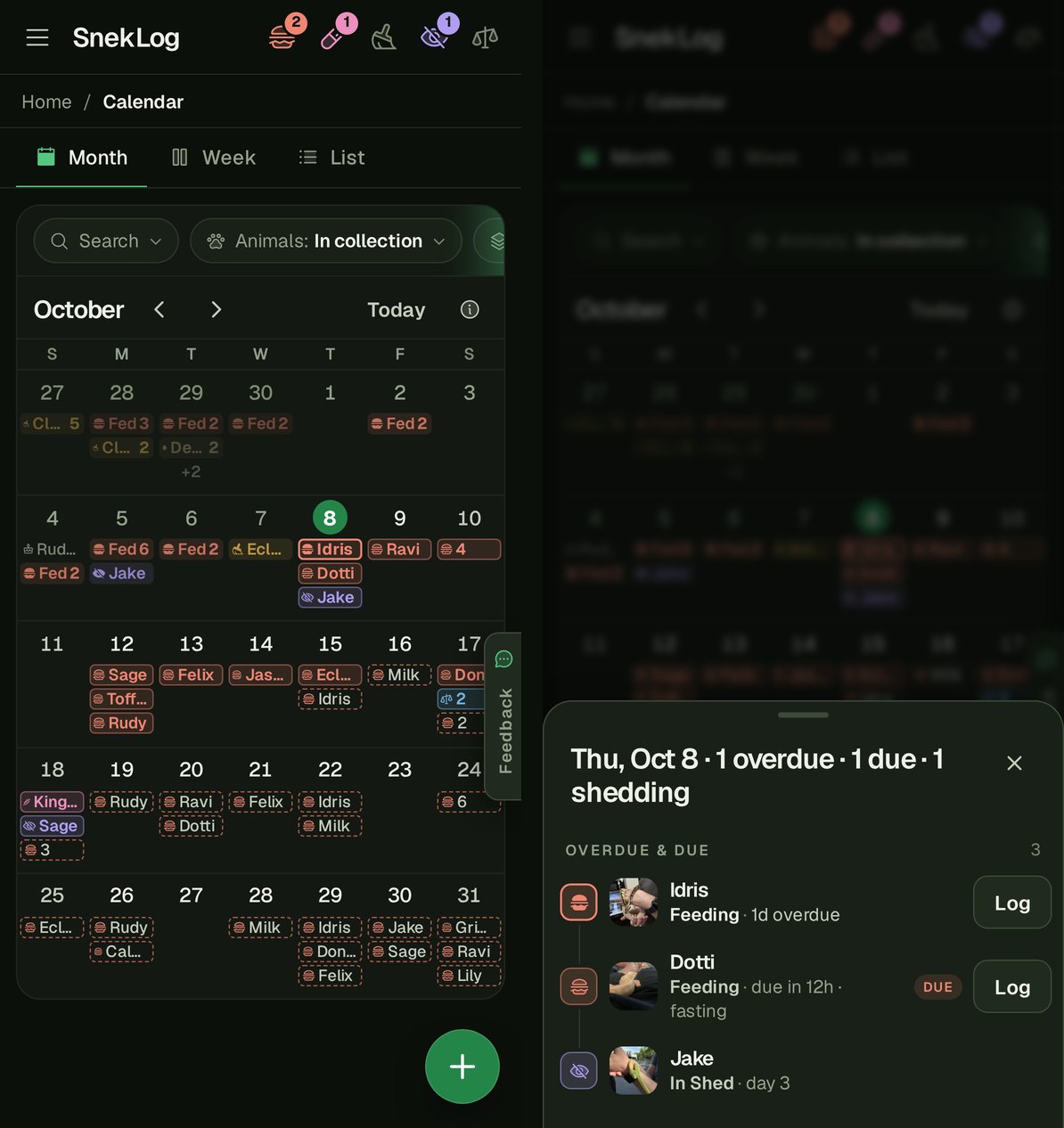 Calendar on a Phone