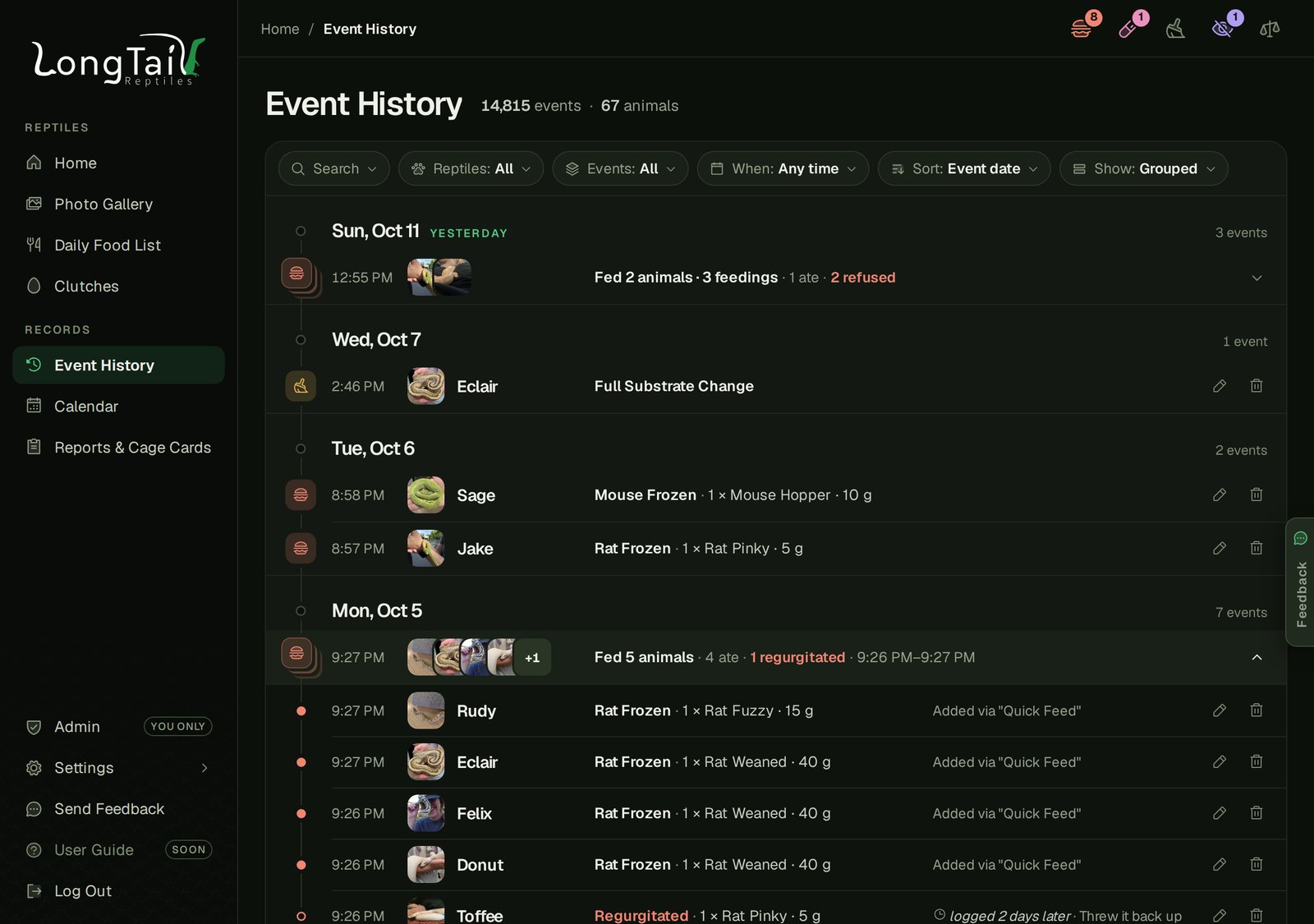 Event History