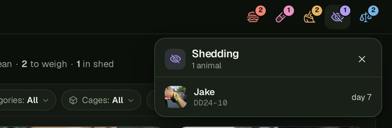 The Shedding panel