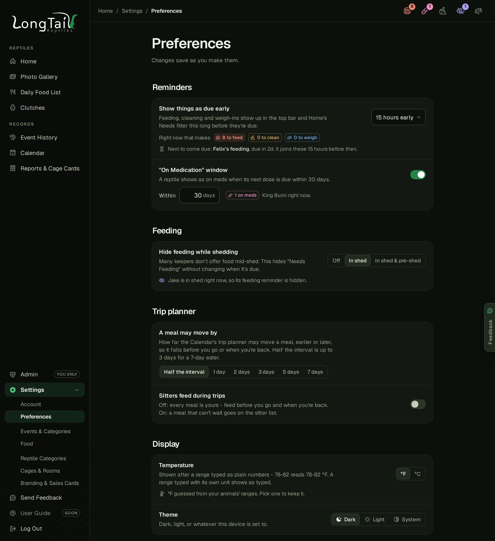 Preferences