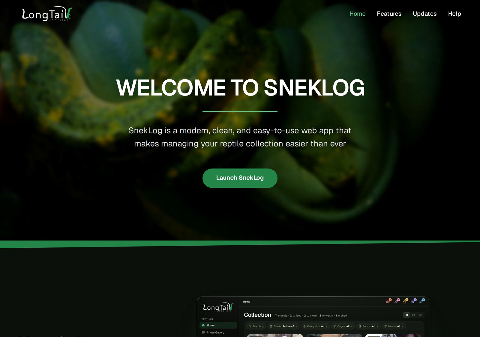 The new sneklog.com